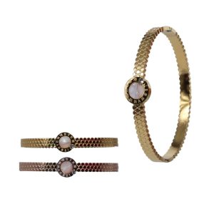 BRAZALETE DE ACERO ABIERTO CON RESORTE